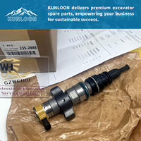 Injecteur de carburant diesel KUNLOON 235-2888 d'origine pour moteur d'excavatrice Cat C-9, injecteur haute précision