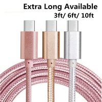 Câble extra long de 6 pieds 10 pieds Nylon tressé de haute qualité résistant à la flexion PD 20W USB vers Type c câble de données de charge rapide en gros