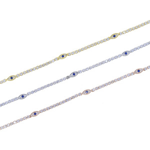 Nueva Cadena de tenis de <span class=keywords><strong>tobillera</strong></span> de circón para mujer, completamente pavimentada con diamantes de imitación, joyería de moda para mercados europeos y americanos - Product Image 4