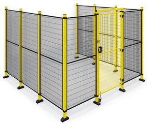 Red <span class=keywords><strong>de</strong></span> Aislamiento <span class=keywords><strong>de</strong></span> <span class=keywords><strong>Aluminio</strong></span> con Recubrimiento en Polvo Negro y Amarillo para Protección <span class=keywords><strong>de</strong></span> Seguridad, Barrera Robótica para <span class=keywords><strong>Taller</strong></span> - Product Image 1