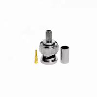 Suministro de fábrica RG59 BJR240 H155, conector coaxial de radiofrecuencia de soldadura de crimpado de 50 ohmios, Rg8x, 4D-FB, 50 ohmios, BNC, H155, 1, 2, 1, 2