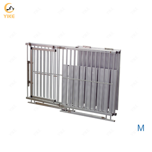 Hayvan kliniği köpek dükkanı kulübesi alüminyum modüler kedi kafesleri kasaları katlanabilir büyük Pet köpek kafesleri atık tepsi - Product Image 6