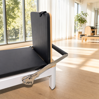 Tour de Pilates Reformer QT en alliage d'aluminium, 6 ressorts réglables, pour usage commercial en studio, garantie 3 ans, coffret en bois