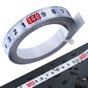 Test Self Adhesive Steel Tape Measure 19 Mm Width Metric Double Sided Aluminum Body Manual Blade Return - Product Image 2