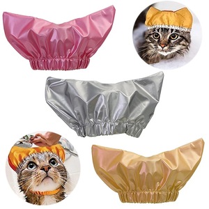 Gorro de baño ajustable e impermeable para perros y gatos con protección para las orejas para el baño de mascotas - Product Image 1
