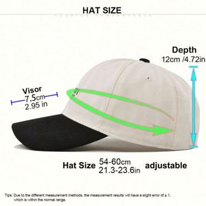 หมวกเบสบอลปีกโค้งสองสี ผ้าฝ้าย 100% ราคาประหยัด ไม่มีโครง ปักลายสไตล์ Dad Hat  แบบสปอร์ตและเป็นทางการ  สำหรับทุกเพศ - Product Image 5