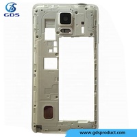 Tengah Bingkai Plat Bezel Chassis Perumahan dengan Lensa Kamera Belakang untuk Galaxy Note 4