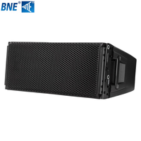 BNE HDL30-A Haut-parleur professionnel à large bande de fréquences, double 10 pouces, 2 voies, 4/8 ohms, néodyme, 1100W, pour extérieur/intérieur, avec boîtier en bois/métal