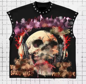 <span class=keywords><strong>Camiseta</strong></span> de Algodón PEEQI con Tachuelas Metálicas, Diseño Punk de Verano, Camisetas sin Mangas para <span class=keywords><strong>Mujer</strong></span>, <span class=keywords><strong>Camiseta</strong></span> sin Mangas con Estampado de Letras, Camisetas sin Mangas para <span class=keywords><strong>Mujer</strong></span> - Product Image 4