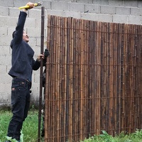 Paneles y Biombos de Bambú Hechos a Mano Anticorrosivos para Decoración de Jardín y Patio Exterior, Estilo Natural