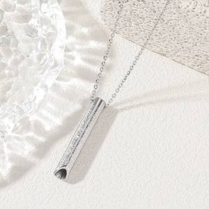 Colliers pendentifs en acier inoxydable pour musulmans, avec <span class=keywords><strong>sifflet</strong></span> anti-stress et méditation pleine conscience, motif Ayatul Kursi arabe, 2026 - Product Image 2