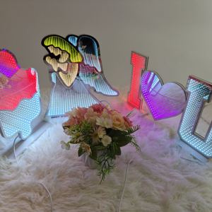 Lámpara de Pared de Plástico con Luces LED 3D de Espejo Infinito de Ángel, Iluminación Decorativa de Ilusión Óptica para el Hogar, Centros Comerciales y Regalos, Resistente al Agua IPX3 - Product Image 5