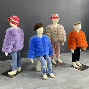 Manteau en fausse fourrure de raton laveur moelleux grande taille pour l'automne et l'hiver, style mode, pour maman et <span class=keywords><strong>moi</strong></span>, veste chaude en fourrure de <span class=keywords><strong>renard</strong></span> pour enfants - Product Image 4