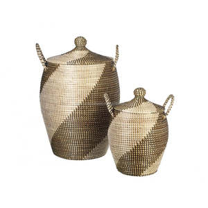 <b>Galaxy</b> Handicraft Manufacturing's Eco-Friendly Handmade Woven Seagrass <b>Hamper</b> with Handles Unique Storage Basket - Product Image 4
