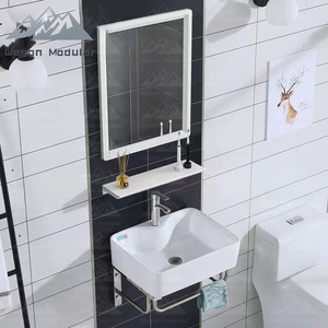 Wayon из нержавеющей стали опорный умывальник настенный унитаз простой керамический интегрированный умывальник для умывальника - Product Image 3