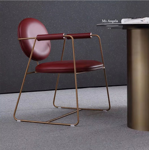 Offre Spéciale de haute qualité pour salle à manger chaises de salle à manger scandinaves en velours rouge <span class=keywords><strong>chaise</strong></span> de salle à manger en cuir italien et chrome - Product Image 1