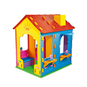 Kit de bloques de construcción de casa de juguete de espuma <span class=keywords><strong>Eva</strong></span> móvil de autoensamblaje grande personalizado para niños, casa de juego de rol de lujo con sillas - Product Image 1