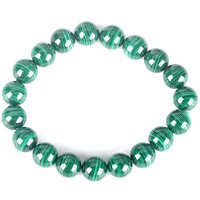 En gros 8mm Naturel Malachite Pierre De Guérison De Luxe Gemme Perlé Bracelet Charmes Accessoire De Mode