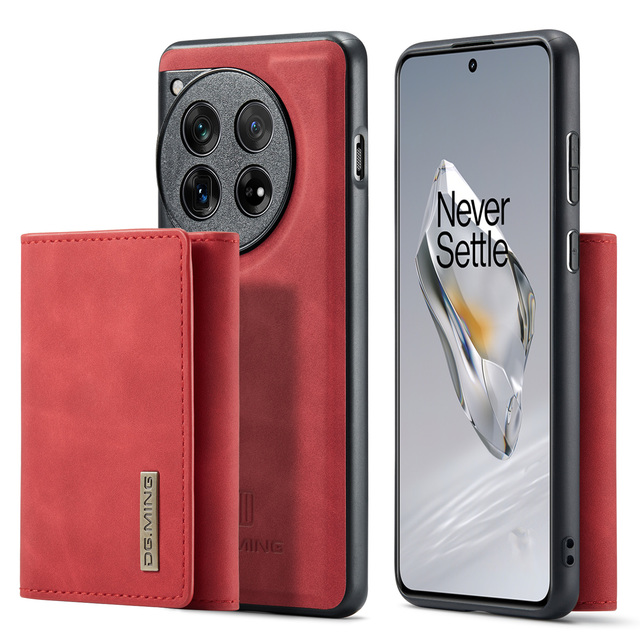 For Oneplus 13 12 11 One Plus 10 Pro Back Cover MING M1 Tri-fold Magnetic Detachable Wallet Leather Card Holder Cell Phone Case
