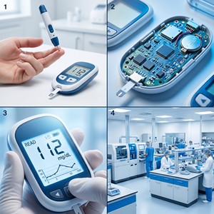 Medidor de Glucosa en Sangre HASL <span class=keywords><strong>con</strong></span> Detección Electroquímica, PCB de Control Principal de 2 Capas, Lector de Tiras Amperométricas, NFC, BLE, Memoria - Product Image 6