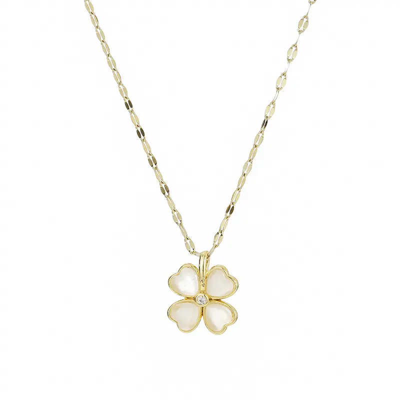 Gold Plated Key Lock Heart Three Layered Necklace - Jewenoir