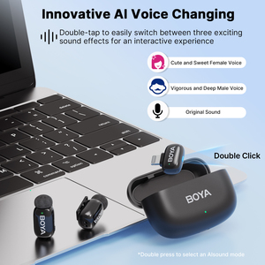 Micrófono Lavalier Inalámbrico <span class=keywords><strong>BOYA</strong></span> MINI para iPhone, Teléfono Android, Cámara, Vlog, Entrevista, Transmisión en Vivo, Micrófono <span class=keywords><strong>de</strong></span> <span class=keywords><strong>Solapa</strong></span> Inalámbrico - Product Image 5