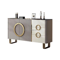 Table console moderne en acier inoxydable de haute qualité pour salon, salle à manger, entrée d'hôtel, armoire latérale, buffet de cuisine à grande capacité
