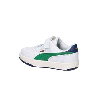 Puma Kids Sneakers White Green <b>Velcro</b> <b>Strap</b> Basketball Style Shoes - Product Image 2