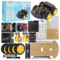 Coche de Monitoreo 4WD Keyestudio ESP32-CAM, Coche Robótico Inteligente con WIFI y Cámara para Programación DIY, Compatible con ESP32 y Arduino