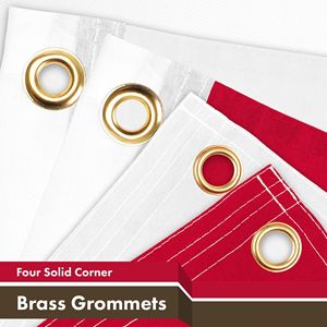 Pack Combo de Drapeaux G128 3x5 pieds, États-Unis et Californie, imprimés, en polyester 150D avec 4 œillets en laiton pour activités promotionnelles - Product Image 4