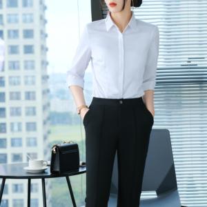 Camicetta Formale Modesta a <span class=keywords><strong>Tre</strong></span> <span class=keywords><strong>Quarti</strong></span> di Manica per Donna - Product Image 3