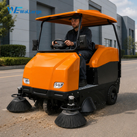 Balayeuse industrielle robuste à conducteur embarqué 18000m²/h, machine de balayage électrique pour l'entretien des routes, des usines, des entrepôts et des rues