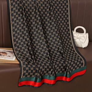 <span class=keywords><strong>Foulard</strong></span> <span class=keywords><strong>Vintage</strong></span> da Donna in Poliestere Effetto Seta Stampato Floreale, Design di Lusso ed Elegante, Scialli Lunghi, Coprispalle, Stole da Spiaggia Estive - Product Image 5