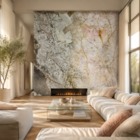 Grande dalle de quartzite rose naturel poli de Patagonie pour îlot de cuisine de luxe, comptoir, mur d'accentuation et carrelage de sol