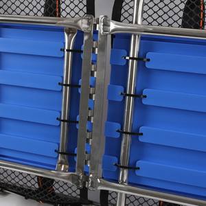 Camilla de cesta de acero inoxidable de alta resistencia con base de malla y correas de seguridad, arena de rescate de emergencia para uso en ambulancia de montaña - Product Image 3