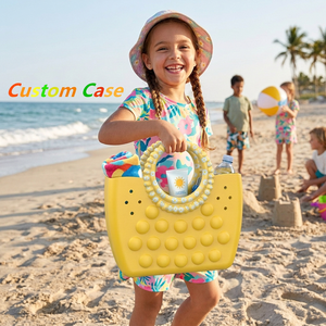 HGD Cute Patterned Handle Kids Beach Bag EVA Waterproof <b>Handbag</b> Lightweight <b>Toddler</b> Handheld Tote for Girls - Product Image 1