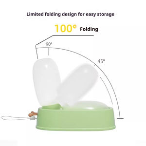 Venta caliente 500ml mariquita al aire libre botella de agua portátil respetuosa con el medio ambiente plegable mascota cuenco de viaje para varios animales pequeños perros - Product Image 5