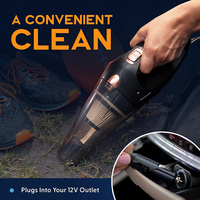 Aspirateur portable pour voiture, aspirateur avec lumière LED d'urgence, aspirateur de voiture automatique, filtre HEPA inclus, C10