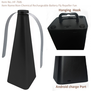 Ventilateur <span class=keywords><strong>anti</strong></span>-moustiques portable USB-C rechargeable, électronique et pliable avec ailes holographiques, <span class=keywords><strong>efficace</strong></span> contre les abeilles, les insectes et les moustiques - Product Image 1
