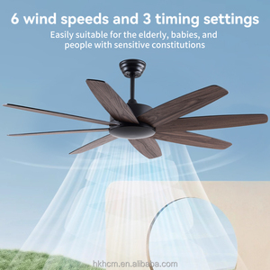 Ventilateurs de plafond à moteur CC à 6 vitesses, vert, directement de l'usine, avec lumières, télécommande, réversible, 8 pales, 72 pouces, 30-34 dB, chambre à coucher, salon, 10 ans - Product Image 3