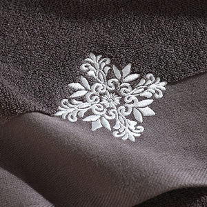 Ensemble <span class=keywords><strong>de</strong></span> serviettes <span class=keywords><strong>de</strong></span> luxe 100% coton avec broderie florale ornée, serviettes ultra douces et absorbantes pour salle <span class=keywords><strong>de</strong></span> <span class=keywords><strong>bain</strong></span>, hôtel, spa, vente en gros - Product Image 4