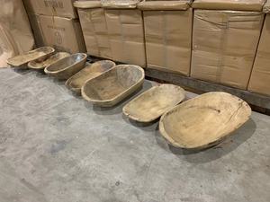 Assiette en bois recyclé en bois d'orme naturel antique - Product Image 6