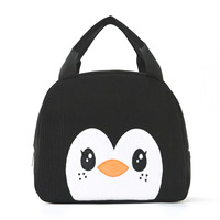 Sac à déjeuner pour enfants ODM/OEM en forme de petit pingouin, avec fermeture éclair et doublure en aluminium pour la conservation de la chaleur
