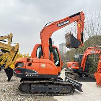 Excavatrice hydraulique Doosan DX75 d'occasion, petite excavatrice sur chenilles, bon état, meilleur prix