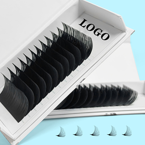 Extension ciglia in cashmere morbido 0.02 0.03mm CD Curl, confezione personalizzata, velluto opaco, facili da applicare, vassoi per extension ciglia volume. - Product Image 3