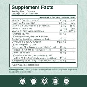 Complément alimentaire pour la pression artérielle de qualité supérieure pour la santé cardiovasculaire des adultes, 90 capsules végétales - Product Image 3