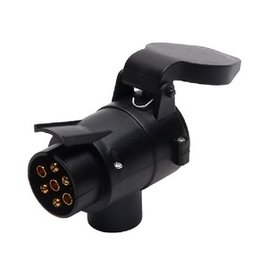 European Style Trailer <b>Plug</b> 7 Pin To 13 Pin <b>Adapter</b> Ea1732 With Locking Cover For Towing Connection - Product Image 1