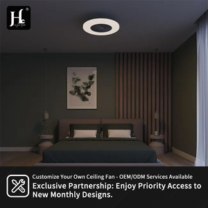 Plafonnier LED moderne avec ventilateur, éclairage de plafond à intensité variable avec télécommande, ventilateur à vitesse réglable - Product Image 6