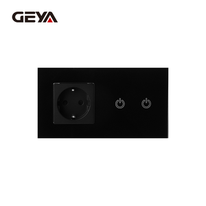 Europäische Deutsche Schuko-Steckdose Einzelsteckdose 16A 100-240V Touch-Panel Wasserdichte Glas-Wandsteckdose 228mm - Product Image 2