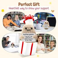 Positive Kartoffel Häkel-Amigurumi Mini Gestricktes Kartoffel-Spielzeug Wohndekoration Ermutigungs- und Emotionaler Unterstützungs-Geschenke